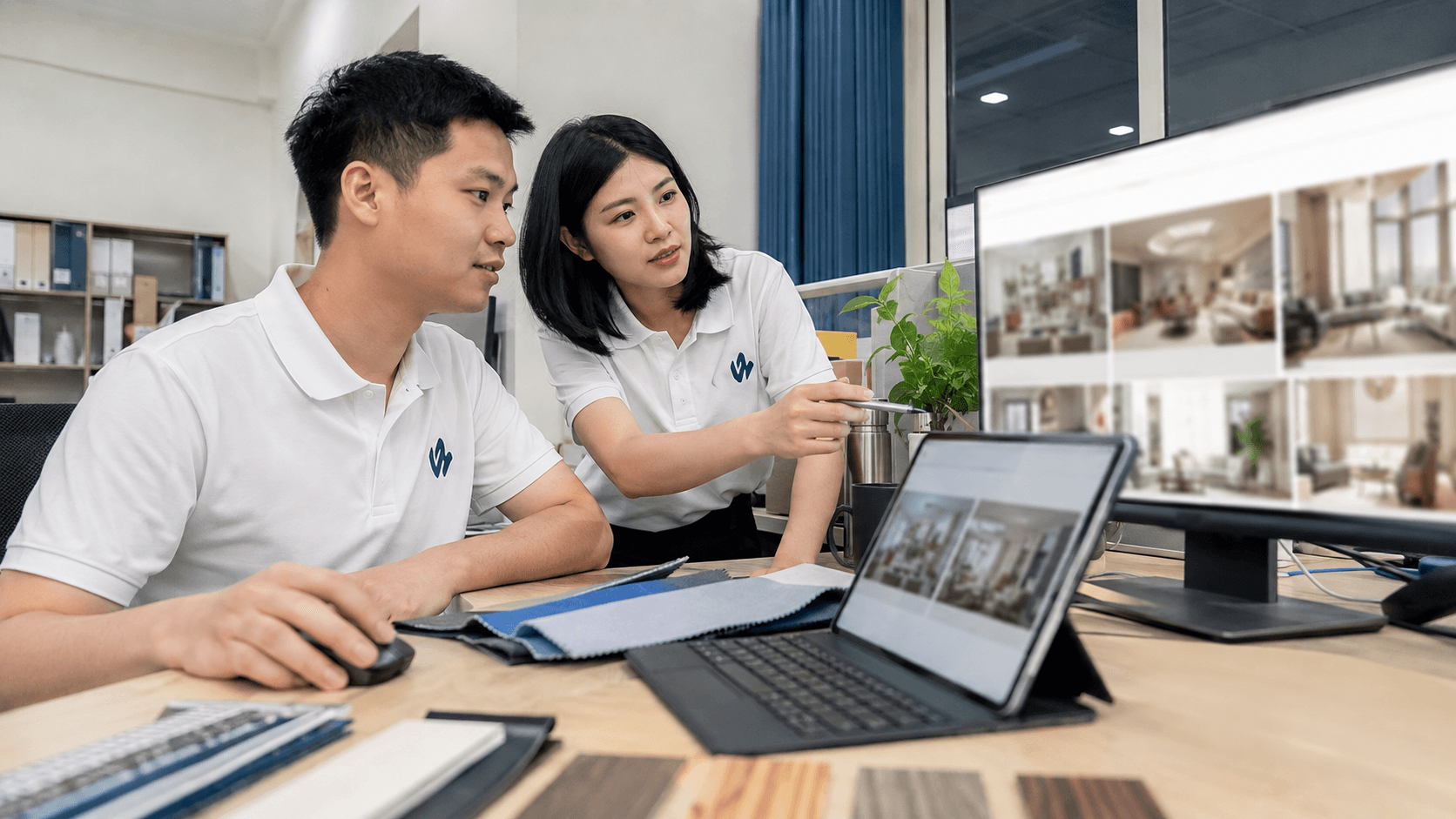 Nhân sự Công Thiên kiểm thử website nội thất trên nhiều thiết bị